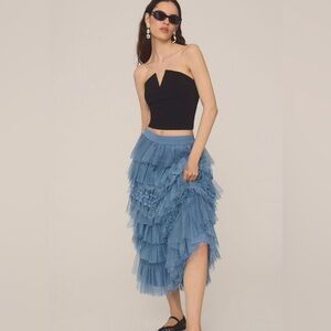 Anthropologie Maeve Strapless Corset Top in Black